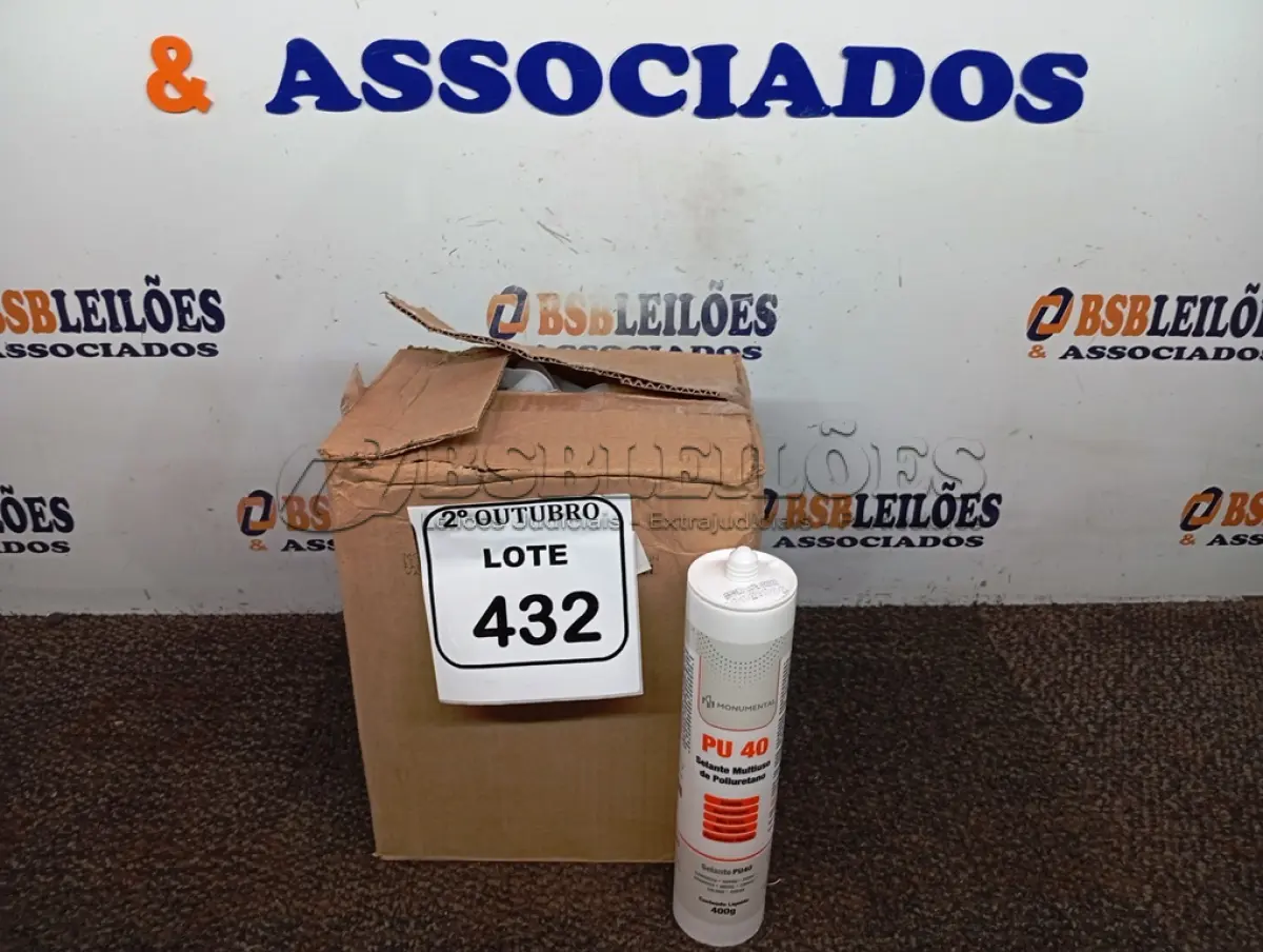 LOTE 432 - 12 SELANTES PU-40 MULTIUSO DE POLIURETANO. (NO ESTADO) ATENÇÃO! FAZER A VISITAÇÃO ANTES DE ARREMATAR, NÃO SABEMOS SE FUNCIONA. LEILÃO NÃO TEM GARANTIA E NEM DEVOLUÇÃO, SUJEITO A POSSÍVEIS AVARIAS VISÍVEIS/OCULTAS E/OU AUSÊNCIA DE COMPONENTES.