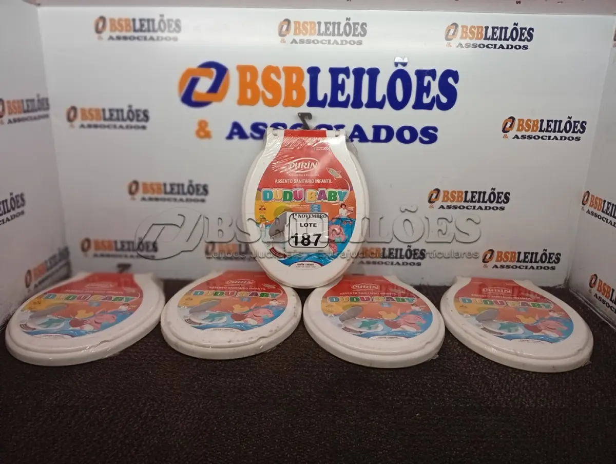 LOTE 187 - 05 ASSENTOS INFANTIL ESP DUDUBABY BR DURIN. (NO ESTADO) ATENÇÃO! FAZER A VISITAÇÃO ANTES DE ARREMATAR, NÃO SABEMOS SE FUNCIONA. LEILÃO NÃO TEM GARANTIA E NEM DEVOLUÇÃO, SUJEITO A POSSÍVEIS AVARIAS VISÍVEIS/OCULTAS E/OU AUSÊNCIA DE COMPONENTES.