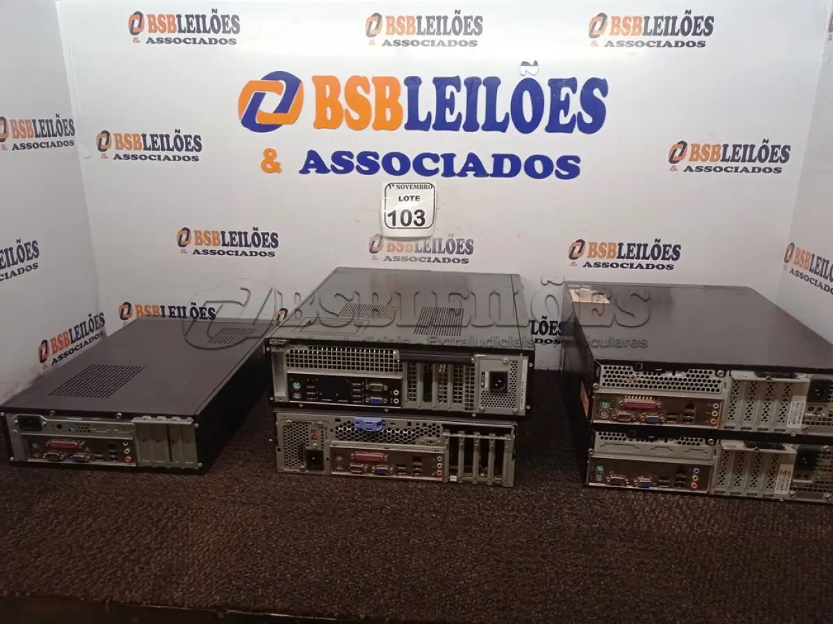 LOTE 103 - 05 CPU’S MARCAS E MODELOS DIVERSOS. (NO ESTADO) ATENÇÃO! FAZER A VISITAÇÃO ANTES DE ARREMATAR, NÃO SABEMOS SE FUNCIONA. LEILÃO NÃO TEM GARANTIA E NEM DEVOLUÇÃO, SUJEITO A POSSÍVEIS AVARIAS VISÍVEIS/OCULTAS E/OU AUSÊNCIA DE COMPONENTES.