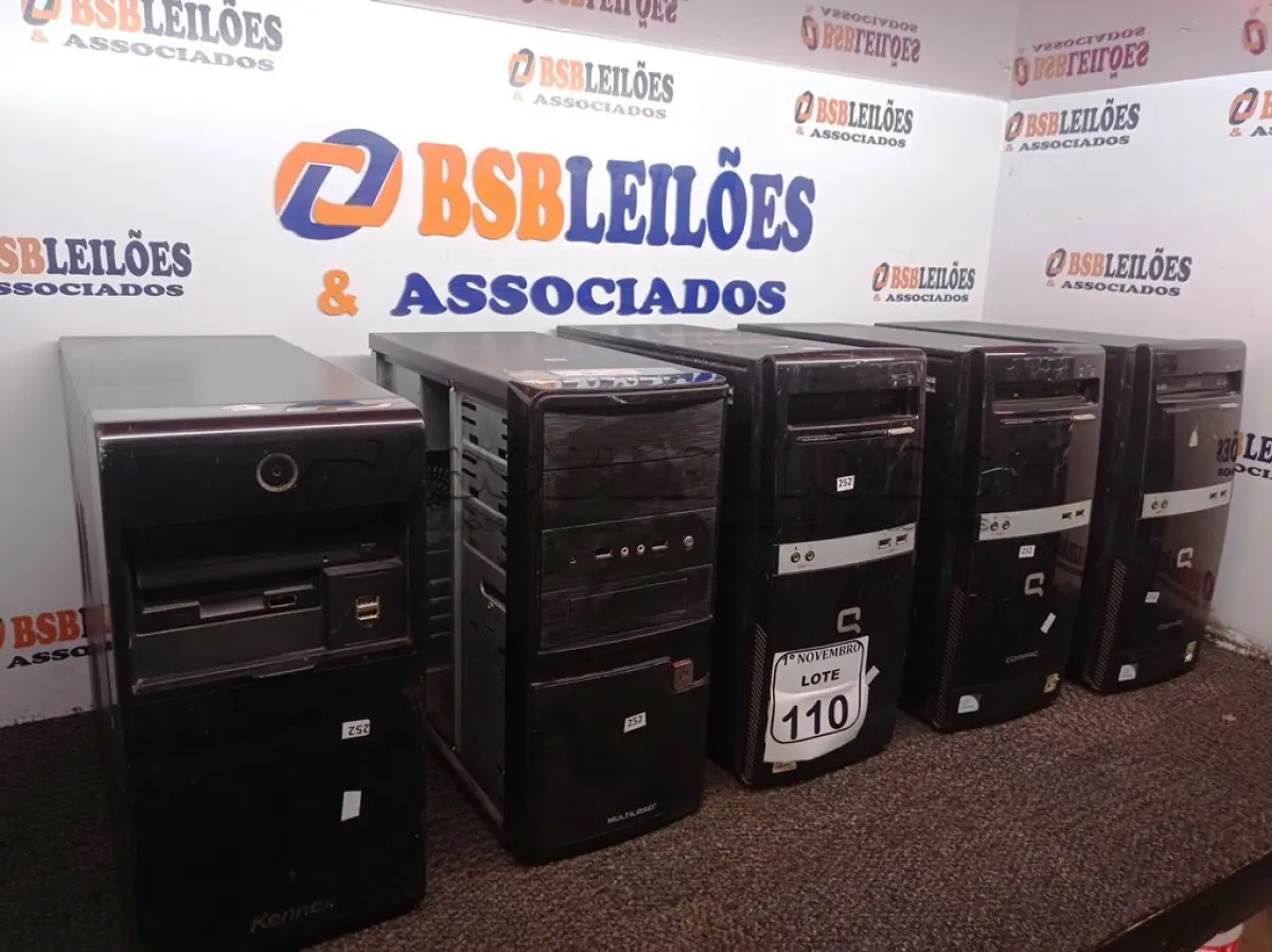 LOTE 110 - 05 CPU’S MARCAS E MODELOS DIVERSOS. (NO ESTADO) ATENÇÃO! FAZER A VISITAÇÃO ANTES DE ARREMATAR, NÃO SABEMOS SE FUNCIONA. LEILÃO NÃO TEM GARANTIA E NEM DEVOLUÇÃO, SUJEITO A POSSÍVEIS AVARIAS VISÍVEIS/OCULTAS E/OU AUSÊNCIA DE COMPONENTES.