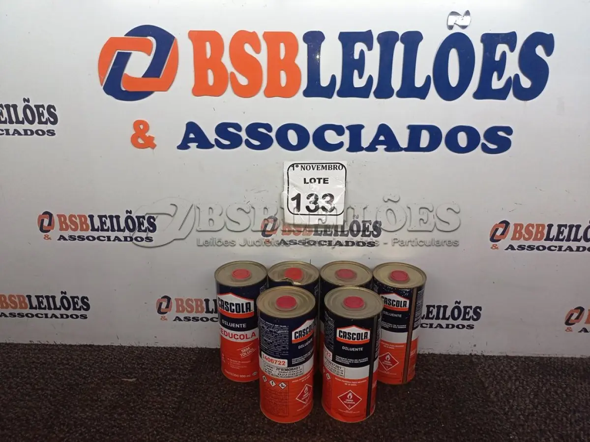 LOTE 133 - 06 DILUENTES MARCA CASCOLA. (NO ESTADO) ATENÇÃO! FAZER A VISITAÇÃO ANTES DE ARREMATAR, NÃO SABEMOS SE FUNCIONA. LEILÃO NÃO TEM GARANTIA E NEM DEVOLUÇÃO, SUJEITO A POSSÍVEIS AVARIAS VISÍVEIS/OCULTAS E/OU AUSÊNCIA DE COMPONENTES.