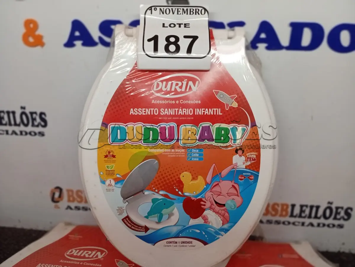LOTE 187 - 05 ASSENTOS INFANTIL ESP DUDUBABY BR DURIN. (NO ESTADO) ATENÇÃO! FAZER A VISITAÇÃO ANTES DE ARREMATAR, NÃO SABEMOS SE FUNCIONA. LEILÃO NÃO TEM GARANTIA E NEM DEVOLUÇÃO, SUJEITO A POSSÍVEIS AVARIAS VISÍVEIS/OCULTAS E/OU AUSÊNCIA DE COMPONENTES.