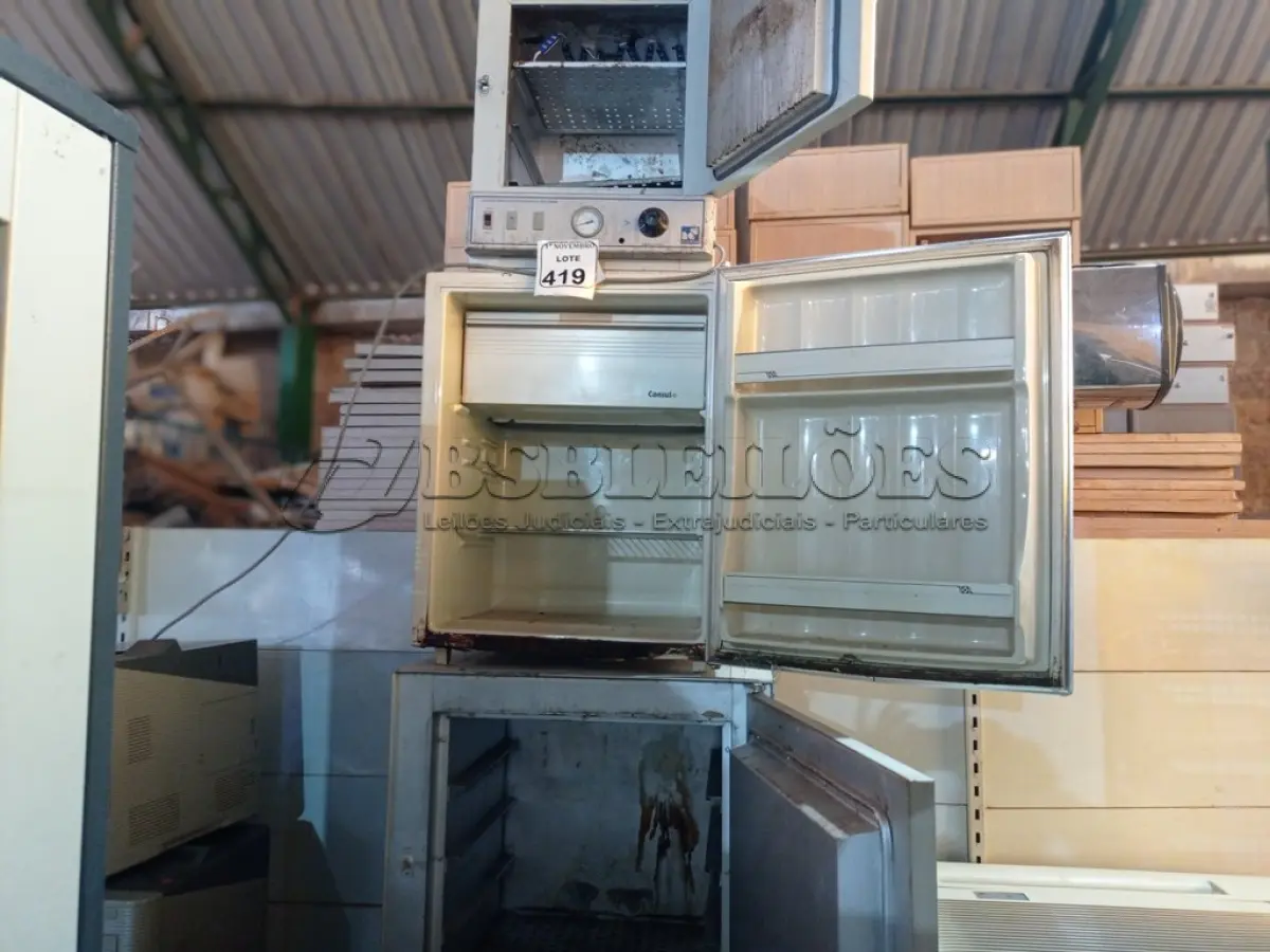 LOTE 419 - 02 ESTUFAS PARA A ESTERILIZAÇÃO MARCAS E MODELOS DIVERSOS E 01 FRIGOBAR MARCA CONSUL. (NO ESTADO) ATENÇÃO! FAZER A VISITAÇÃO ANTES DE ARREMATAR, NÃO SABEMOS SE FUNCIONA. LEILÃO NÃO TEM GARANTIA E NEM DEVOLUÇÃO, SUJEITO A POSSÍVEIS AVARIAS VISÍVEIS/OCULTAS E/OU AUSÊNCIA DE COMPONENTES.