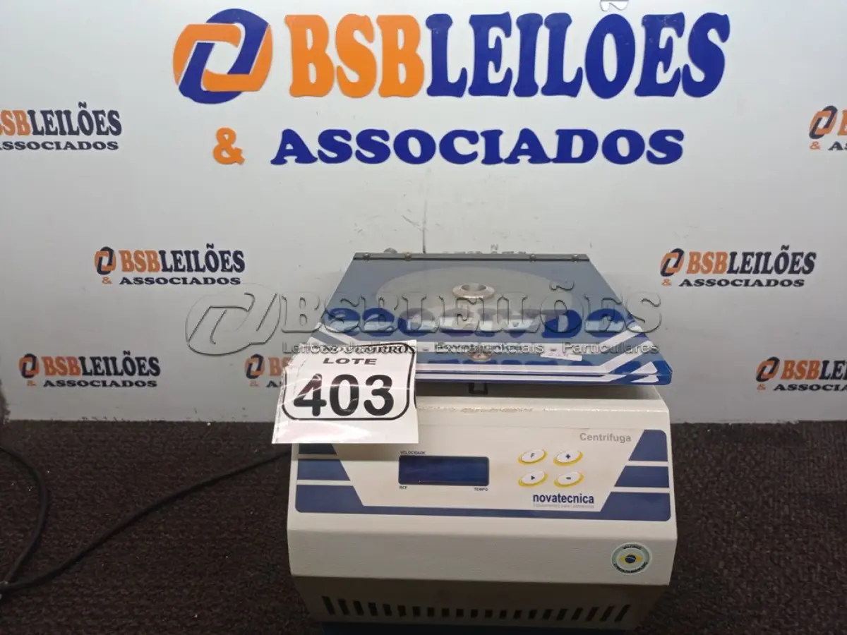 LOTE 403 - 01 CENTRIFUGA MARCA NOVA TÉCNICA MODELO NT800. (NO ESTADO) ATENÇÃO! FAZER A VISITAÇÃO ANTES DE ARREMATAR, NÃO SABEMOS SE FUNCIONA. LEILÃO NÃO TEM GARANTIA E NEM DEVOLUÇÃO, SUJEITO A POSSÍVEIS AVARIAS VISÍVEIS/OCULTAS E/OU AUSÊNCIA DE COMPONENTES.