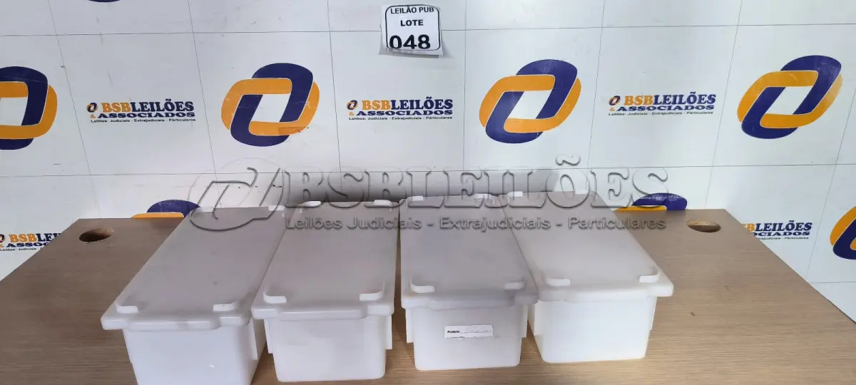 LOTE 048 - 04 CAIXAS ORGANIZADORAS PEQUENAS EM PLÁSTICO. (NO ESTADO) ATENÇÃO! FAZER A VISITAÇÃO ANTES DE ARREMATAR, NÃO SABEMOS SE FUNCIONA. LEILÃO NÃO TEM GARANTIA E NEM DEVOLUÇÃO, SUJEITO A POSSÍVEIS AVARIAS VISÍVEIS/OCULTAS E/OU AUSÊNCIA DE COMPONENTES.