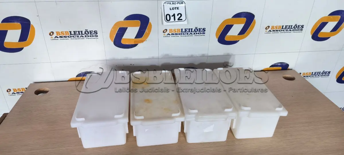 LOTE 012 - 04 CAIXAS ORGANIZADORAS PEQUENAS EM PLÁSTICO. (NO ESTADO) ATENÇÃO! FAZER A VISITAÇÃO ANTES DE ARREMATAR, NÃO SABEMOS SE FUNCIONA. LEILÃO NÃO TEM GARANTIA E NEM DEVOLUÇÃO, SUJEITO A POSSÍVEIS AVARIAS VISÍVEIS/OCULTAS E/OU AUSÊNCIA DE COMPONENTES.