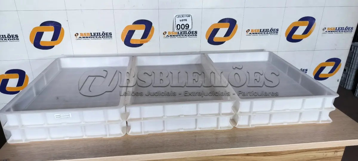 LOTE 009 - 06 CAIXAS ORGANIZADORAS EM PLÁSTICO. (NO ESTADO) ATENÇÃO! FAZER A VISITAÇÃO ANTES DE ARREMATAR, NÃO SABEMOS SE FUNCIONA. LEILÃO NÃO TEM GARANTIA E NEM DEVOLUÇÃO, SUJEITO A POSSÍVEIS AVARIAS VISÍVEIS/OCULTAS E/OU AUSÊNCIA DE COMPONENTES.