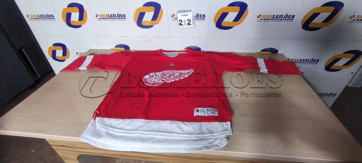 LOTE 212 - 01 CAMISA NHL PARA DECORAÇÃO. (NO ESTADO) ATENÇÃO! FAZER A VISITAÇÃO ANTES DE ARREMATAR, NÃO SABEMOS SE FUNCIONA. LEILÃO NÃO TEM GARANTIA E NEM DEVOLUÇÃO, SUJEITO A POSSÍVEIS AVARIAS VISÍVEIS/OCULTAS E/OU AUSÊNCIA DE COMPONENTES.