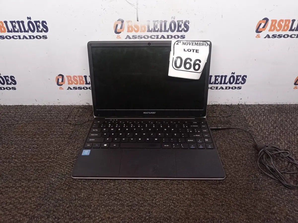 LOTE 066 - 01 NOTEBOOK MARCA MULTILASER. (NO ESTADO) ATENÇÃO! FAZER A VISITAÇÃO ANTES DE ARREMATAR, NÃO SABEMOS SE FUNCIONA. LEILÃO NÃO TEM GARANTIA E NEM DEVOLUÇÃO, SUJEITO A POSSÍVEIS AVARIAS VISÍVEIS/OCULTAS E/OU AUSÊNCIA DE COMPONENTES.