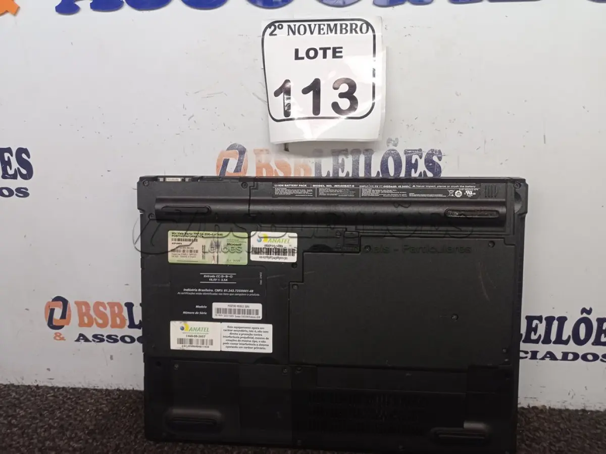 LOTE 113 - 01 NOTEBOOK MARCA POSTIVO. (NO ESTADO) ATENÇÃO! FAZER A VISITAÇÃO ANTES DE ARREMATAR, NÃO SABEMOS SE FUNCIONA. LEILÃO NÃO TEM GARANTIA E NEM DEVOLUÇÃO, SUJEITO A POSSÍVEIS AVARIAS VISÍVEIS/OCULTAS E/OU AUSÊNCIA DE COMPONENTES.