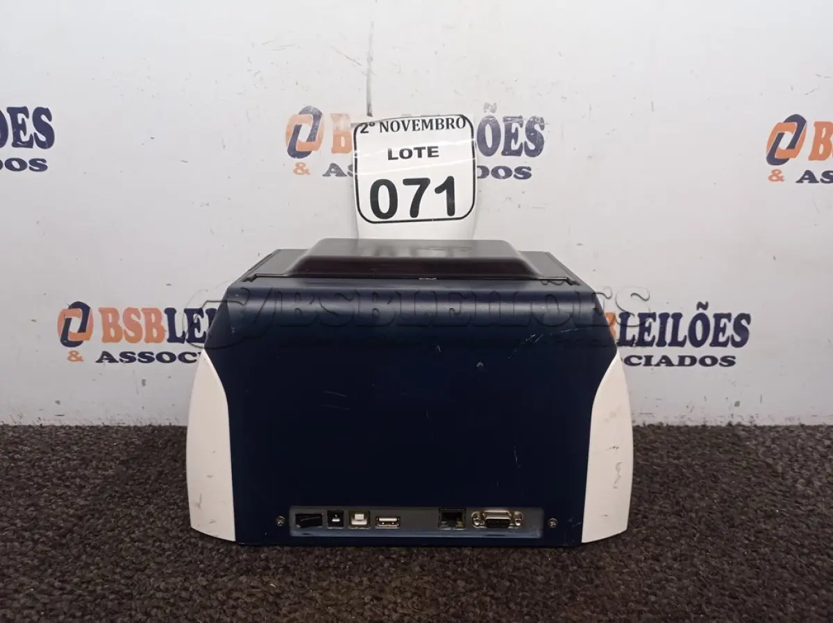 LOTE 071 - 01 IMPRESSORA DE CARTÃO PVC CRACHÁ MARCA IITA. (NO ESTADO) ATENÇÃO! FAZER A VISITAÇÃO ANTES DE ARREMATAR, NÃO SABEMOS SE FUNCIONA. LEILÃO NÃO TEM GARANTIA E NEM DEVOLUÇÃO, SUJEITO A POSSÍVEIS AVARIAS VISÍVEIS/OCULTAS E/OU AUSÊNCIA DE COMPONENTES.