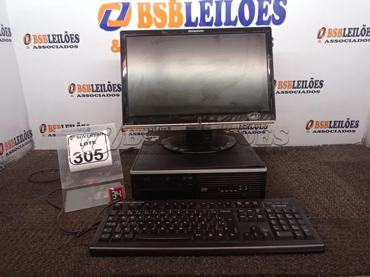LOTE 305 - 01 CPU MARCA HP, 01 MONITOR MARCA LENOVO E 01 TECLADO. (NO ESTADO) ATENÇÃO! FAZER A VISITAÇÃO ANTES DE ARREMATAR, NÃO SABEMOS SE FUNCIONA. LEILÃO NÃO TEM GARANTIA E NEM DEVOLUÇÃO, SUJEITO A POSSÍVEIS AVARIAS VISÍVEIS/OCULTAS E/OU AUSÊNCIA DE COMPONENTES.