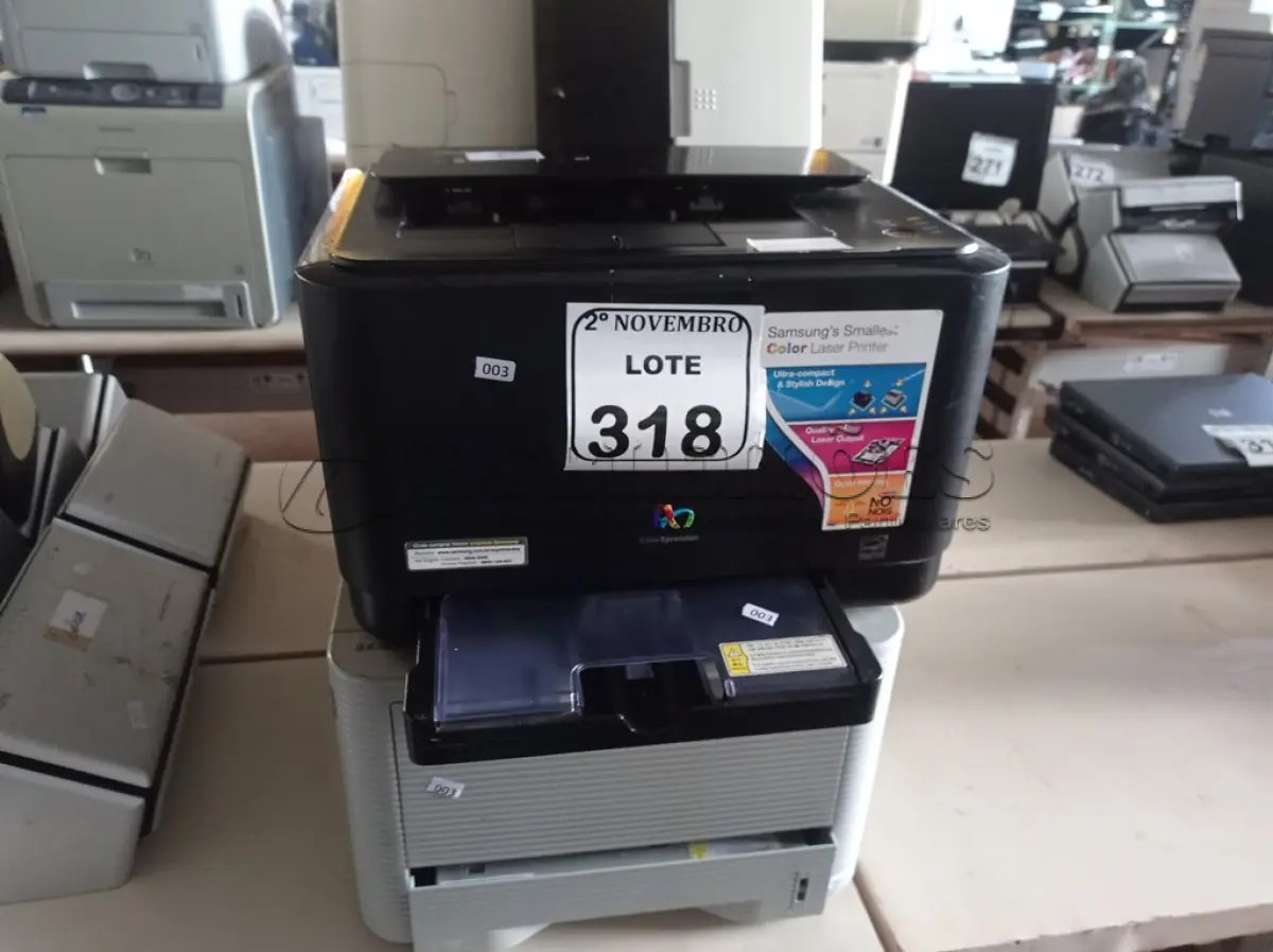 LOTE 318 - 03 IMPRESSORAS MARCAS E MODELOS DIVERSOS SENDO UMA MULTIFUNCIONAL. (NO ESTADO) ATENÇÃO! FAZER A VISITAÇÃO ANTES DE ARREMATAR, NÃO SABEMOS SE FUNCIONA. LEILÃO NÃO TEM GARANTIA E NEM DEVOLUÇÃO, SUJEITO A POSSÍVEIS AVARIAS VISÍVEIS/OCULTAS E/OU AUSÊNCIA DE COMPONENTES.