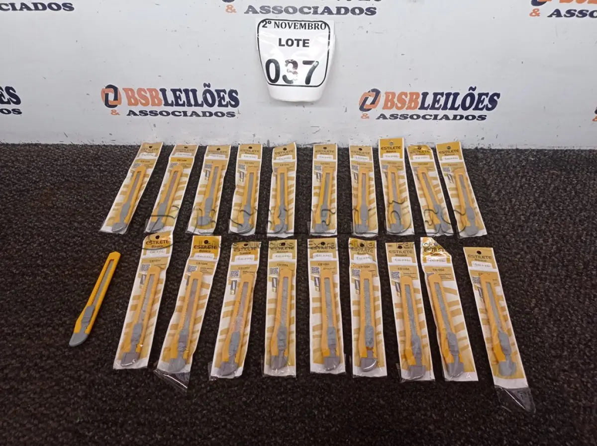 LOTE 037 - 20 ESTILETES MARCA EHC(NOVO). (NO ESTADO) ATENÇÃO! FAZER A VISITAÇÃO ANTES DE ARREMATAR, NÃO SABEMOS SE FUNCIONA. LEILÃO NÃO TEM GARANTIA E NEM DEVOLUÇÃO, SUJEITO A POSSÍVEIS AVARIAS VISÍVEIS/OCULTAS E/OU AUSÊNCIA DE COMPONENTES.