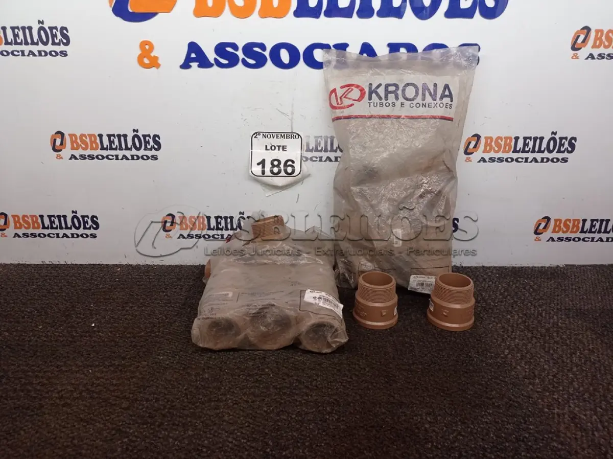 LOTE 186 - 02 PACOTES DE ADAPTADORES 60MM MARCA KRONA(NOVO). (NO ESTADO) ATENÇÃO! FAZER A VISITAÇÃO ANTES DE ARREMATAR, NÃO SABEMOS SE FUNCIONA. LEILÃO NÃO TEM GARANTIA E NEM DEVOLUÇÃO, SUJEITO A POSSÍVEIS AVARIAS VISÍVEIS/OCULTAS E/OU AUSÊNCIA DE COMPONENTES.