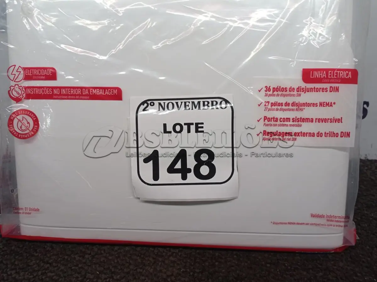 LOTE 148 - 01 QUADRO DE DISTRIBUIÇÃO MARCA KRONA(NOVO). (NO ESTADO) ATENÇÃO! FAZER A VISITAÇÃO ANTES DE ARREMATAR, NÃO SABEMOS SE FUNCIONA. LEILÃO NÃO TEM GARANTIA E NEM DEVOLUÇÃO, SUJEITO A POSSÍVEIS AVARIAS VISÍVEIS/OCULTAS E/OU AUSÊNCIA DE COMPONENTES.