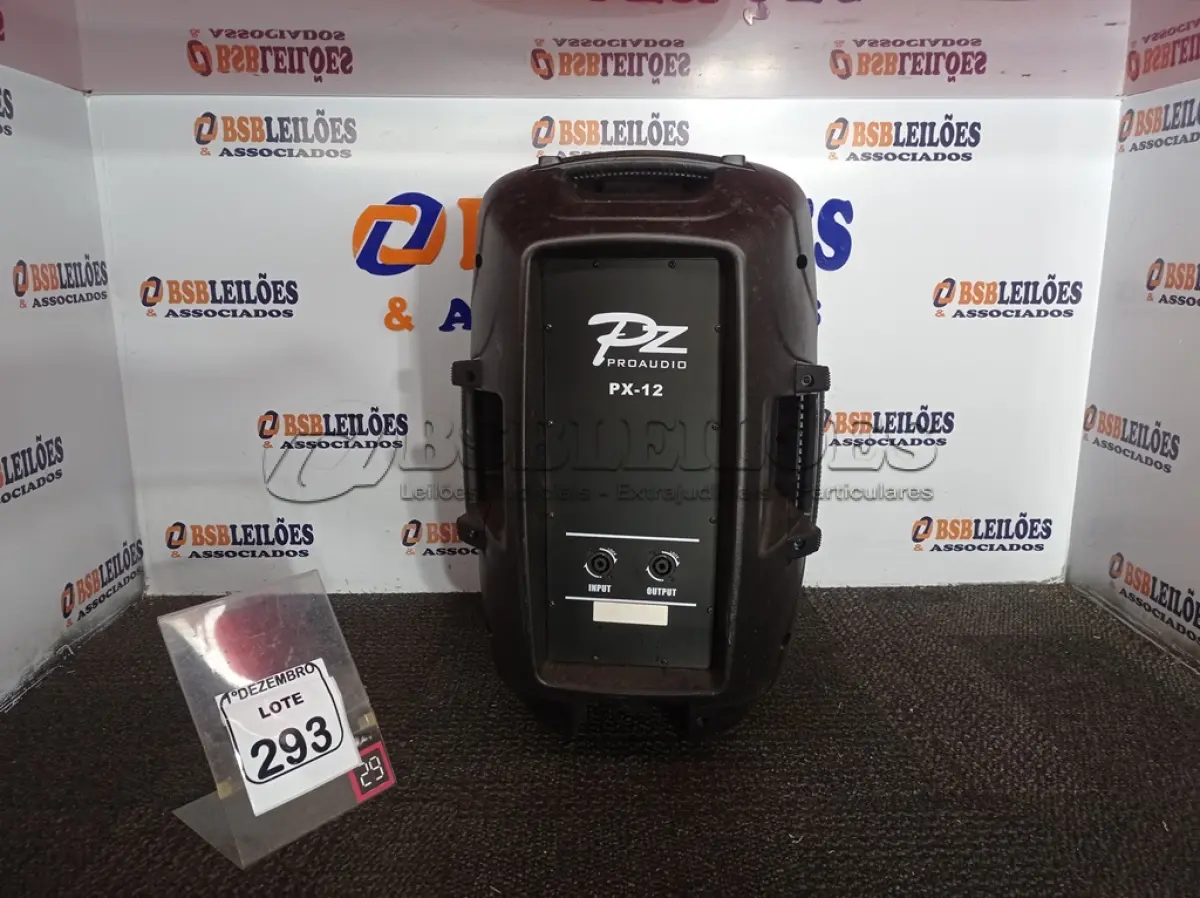 LOTE 293 - 01 CAIXA DE SOM PASSIVA MARCA PZ PRO ÁUDIO. (NO ESTADO) ATENÇÃO! FAZER A VISITAÇÃO ANTES DE ARREMATAR, NÃO SABEMOS SE FUNCIONA. LEILÃO NÃO TEM GARANTIA E NEM DEVOLUÇÃO, SUJEITO A POSSÍVEIS AVARIAS VISÍVEIS/OCULTAS E/OU AUSÊNCIA DE COMPONENTES.