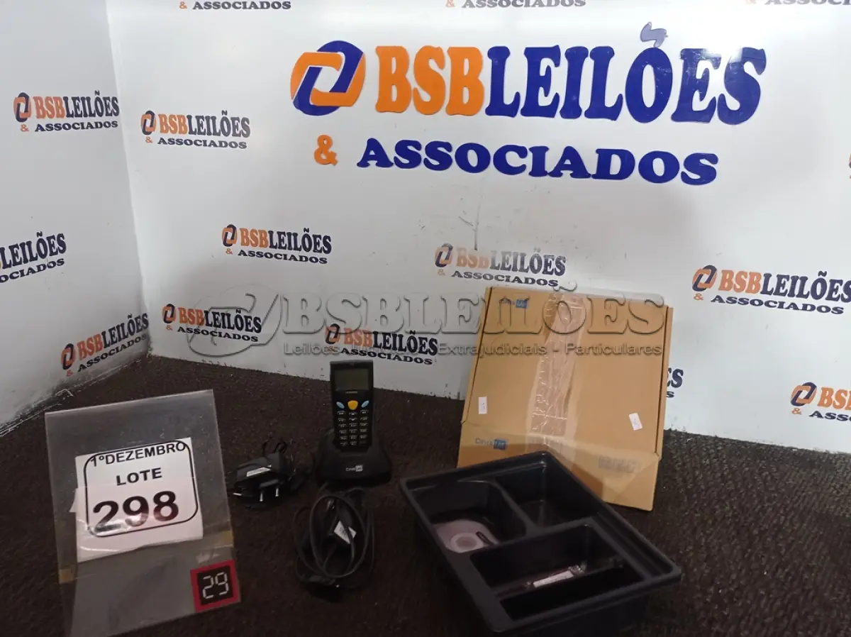 LOTE 298 - 01 COLETOR DE DADOS CIPHER MARCA COMPEX. (NO ESTADO) ATENÇÃO! FAZER A VISITAÇÃO ANTES DE ARREMATAR, NÃO SABEMOS SE FUNCIONA. LEILÃO NÃO TEM GARANTIA E NEM DEVOLUÇÃO, SUJEITO A POSSÍVEIS AVARIAS VISÍVEIS/OCULTAS E/OU AUSÊNCIA DE COMPONENTES.