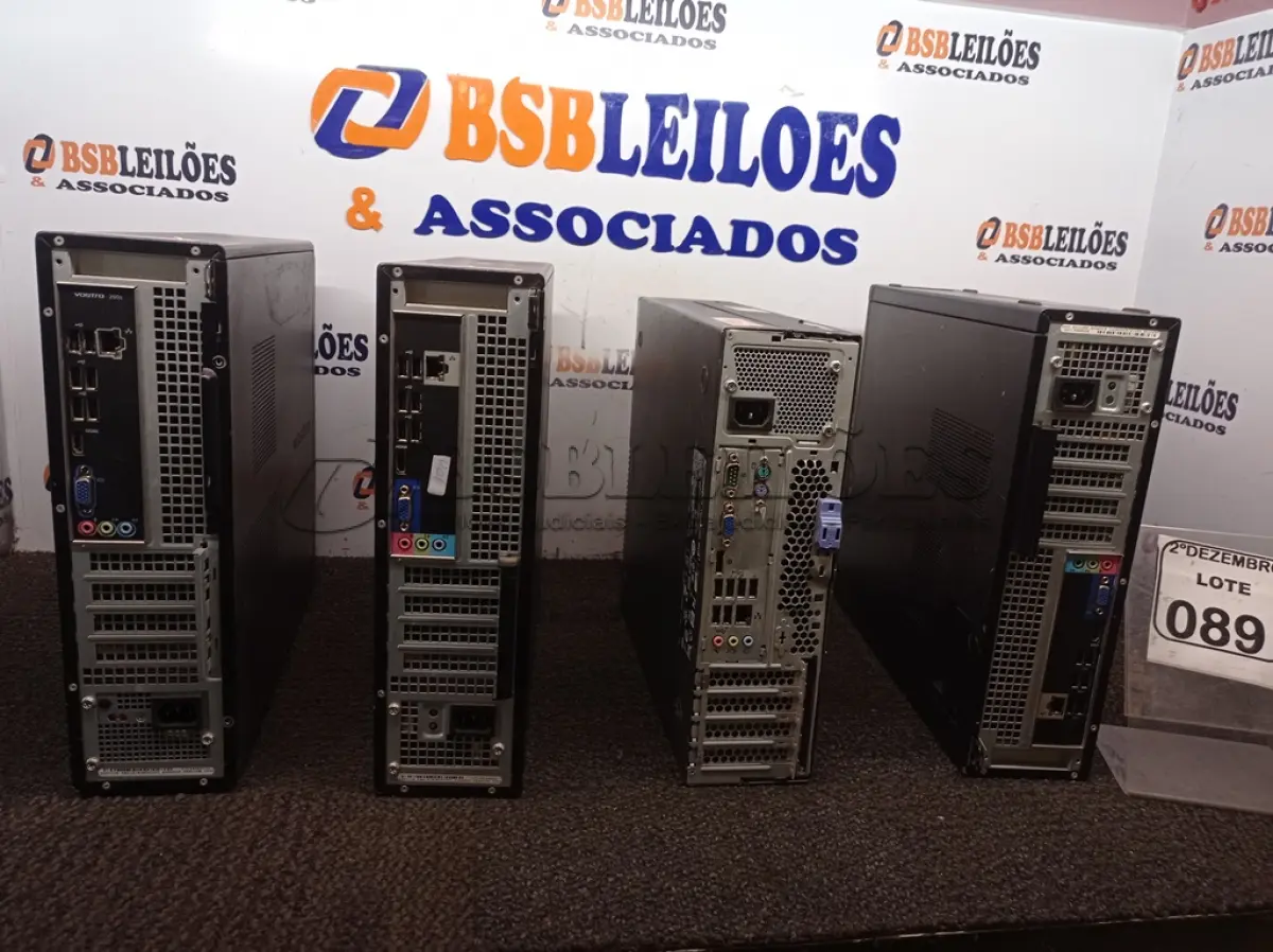 LOTE 089 - 04 CPU’S MARCAS E MODELOS DIVERSOS P/RETIRADA DE PEÇAS. (NO ESTADO) ATENÇÃO! FAZER A VISITAÇÃO ANTES DE ARREMATAR, NÃO SABEMOS SE FUNCIONA. LEILÃO NÃO TEM GARANTIA E NEM DEVOLUÇÃO, SUJEITO A POSSÍVEIS AVARIAS VISÍVEIS/OCULTAS E/OU AUSÊNCIA DE COMPONENTES.
