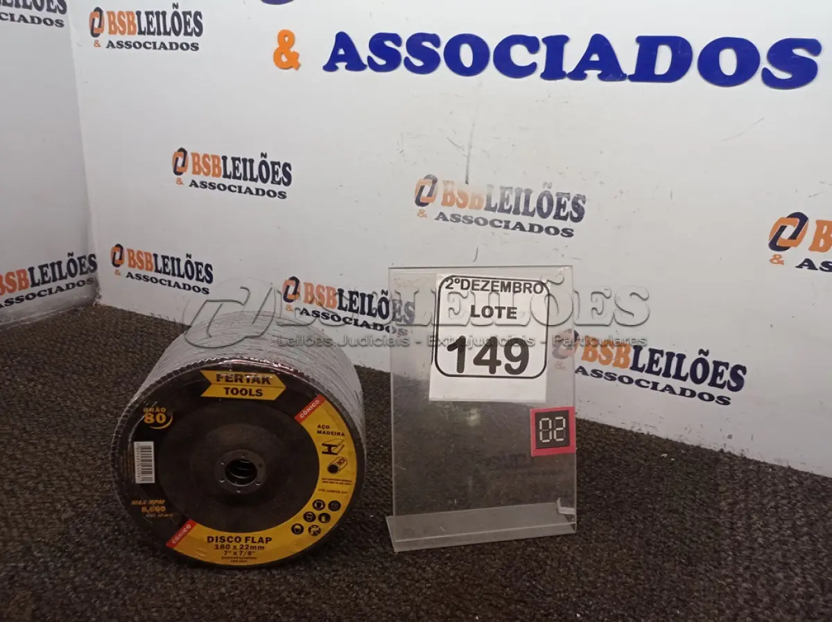 LOTE 149 - 10 DISCOS 180X22MM MARCA FERTAK TOOLS(NOVO). (NO ESTADO) ATENÇÃO! FAZER A VISITAÇÃO ANTES DE ARREMATAR, NÃO SABEMOS SE FUNCIONA. LEILÃO NÃO TEM GARANTIA E NEM DEVOLUÇÃO, SUJEITO A POSSÍVEIS AVARIAS VISÍVEIS/OCULTAS E/OU AUSÊNCIA DE COMPONENTES.