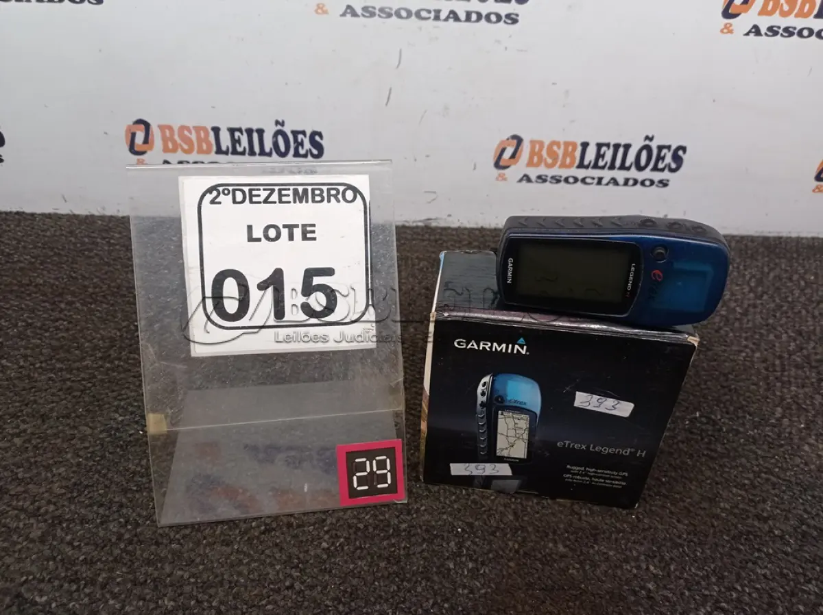 LOTE 015 - 01 GPS MARCA GARMIM MODELO ETREX LEGEND H. (NO ESTADO) ATENÇÃO! FAZER A VISITAÇÃO ANTES DE ARREMATAR, NÃO SABEMOS SE FUNCIONA. LEILÃO NÃO TEM GARANTIA E NEM DEVOLUÇÃO, SUJEITO A POSSÍVEIS AVARIAS VISÍVEIS/OCULTAS E/OU AUSÊNCIA DE COMPONENTES.