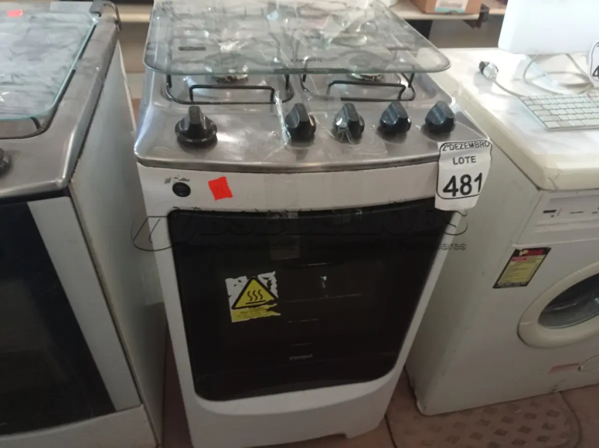 LOTE 481 - 01 FOGÃO A GÁS 04 BOCAS MARCA CONSUL. (NO ESTADO) ATENÇÃO! FAZER A VISITAÇÃO ANTES DE ARREMATAR, NÃO SABEMOS SE FUNCIONA. LEILÃO NÃO TEM GARANTIA E NEM DEVOLUÇÃO, SUJEITO A POSSÍVEIS AVARIAS VISÍVEIS/OCULTAS E/OU AUSÊNCIA DE COMPONENTES.