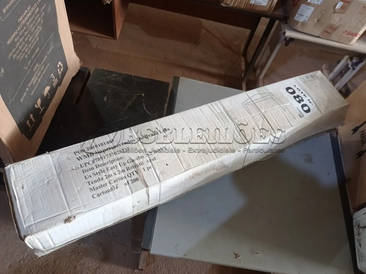 LOTE 080 - 01 - TENDA GAZEBO 2 X 2 MTS DOBRÁVEL SANFONADA RETRÁTIL FÁCIL AZUL (NO ESTADO, NÃO SABEMOS SE FUNCIONA. LEILÃO NÃO TEM GARANTIA E NEM DEVOLUÇÃO, SUJEITO A POSSÍVEIS AVARIAS VISÍVEIS/OCULTAS E/OU AUSÊNCIA DE COMPONENTES)