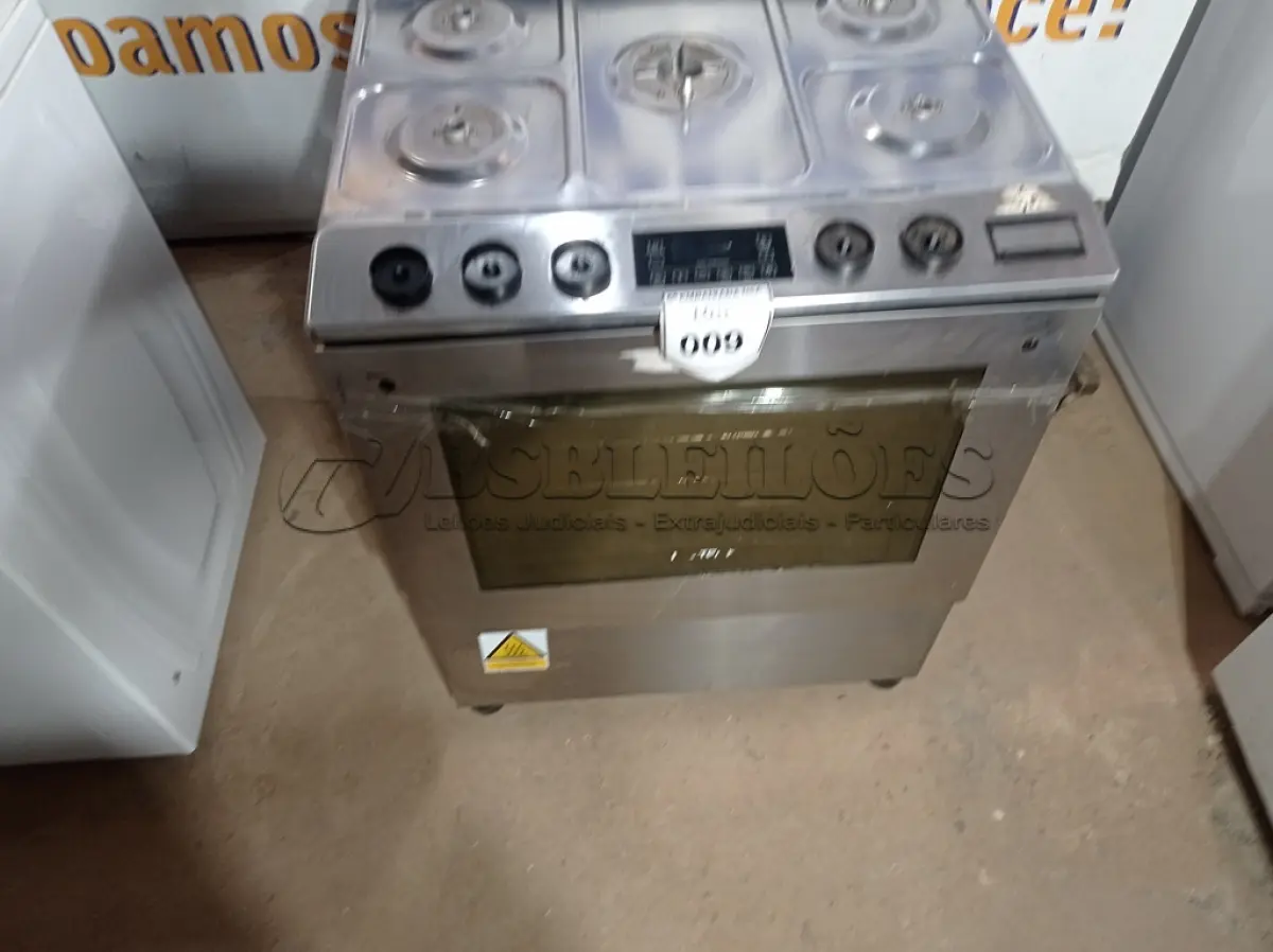 LOTE 009 - 01 FOGÃO MARCA BRASTEMP 220V (RANGE). (NO ESTADO EM QUE SE ENCONTRA. SUJEITO A AVARIAS OCULTAS/VISÍVEIS.) BH1573A