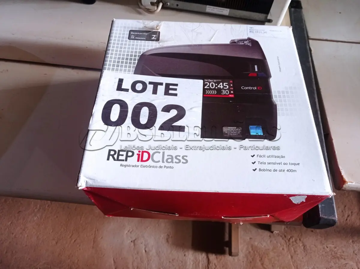 LOTE 002 - 01 - RELÓGIO PONTO BIOMÉTRICO, IDCLASS (NO ESTADO, NÃO SABEMOS SE FUNCIONA. LEILÃO NÃO TEM GARANTIA E NEM DEVOLUÇÃO, SUJEITO A POSSÍVEIS AVARIAS VISÍVEIS/OCULTAS E/OU AUSÊNCIA DE COMPONENTES)