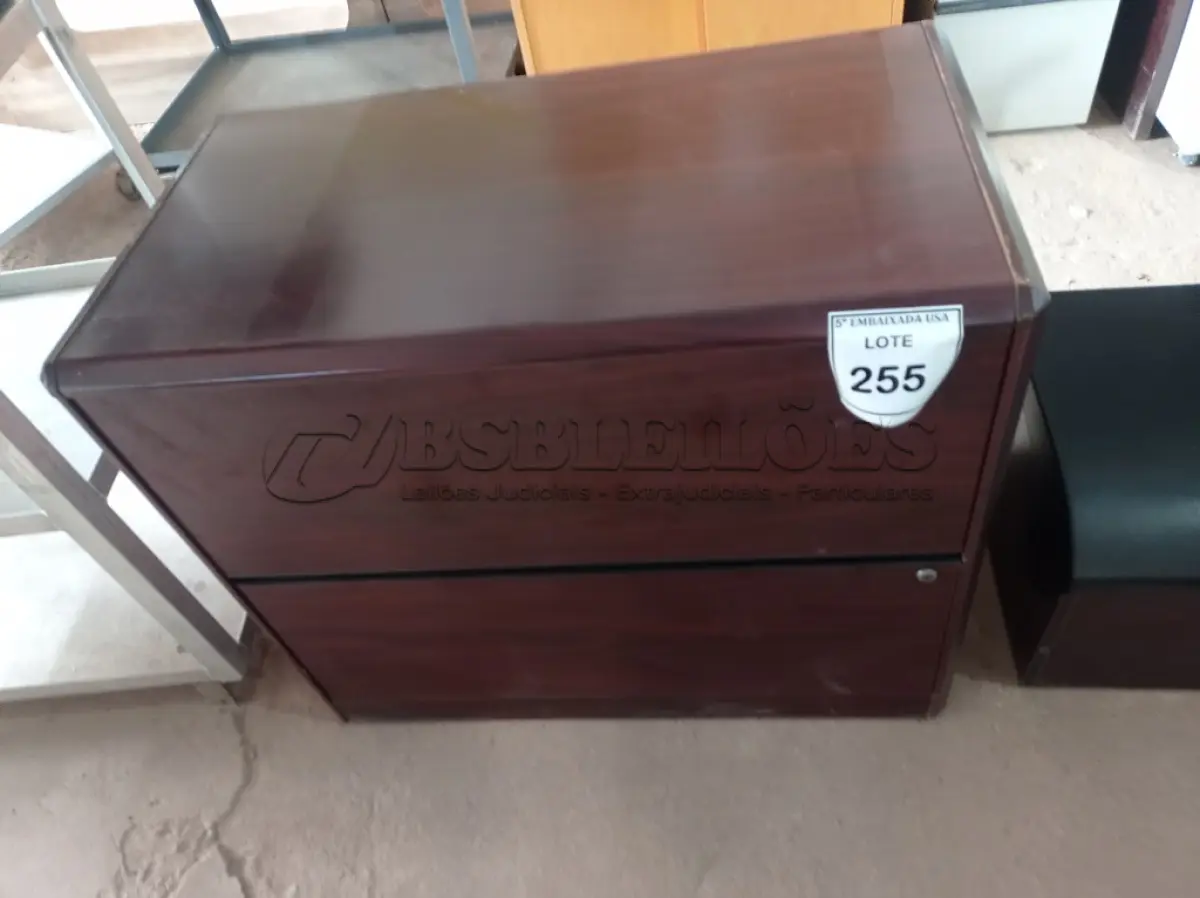 LOTE 255 - 01 GAVETEIRO EM MADEIRA (DRAWER). (NO ESTADO EM QUE SE ENCONTRA. SUJEITO A AVARIAS OCULTAS/VISÍVEIS.)