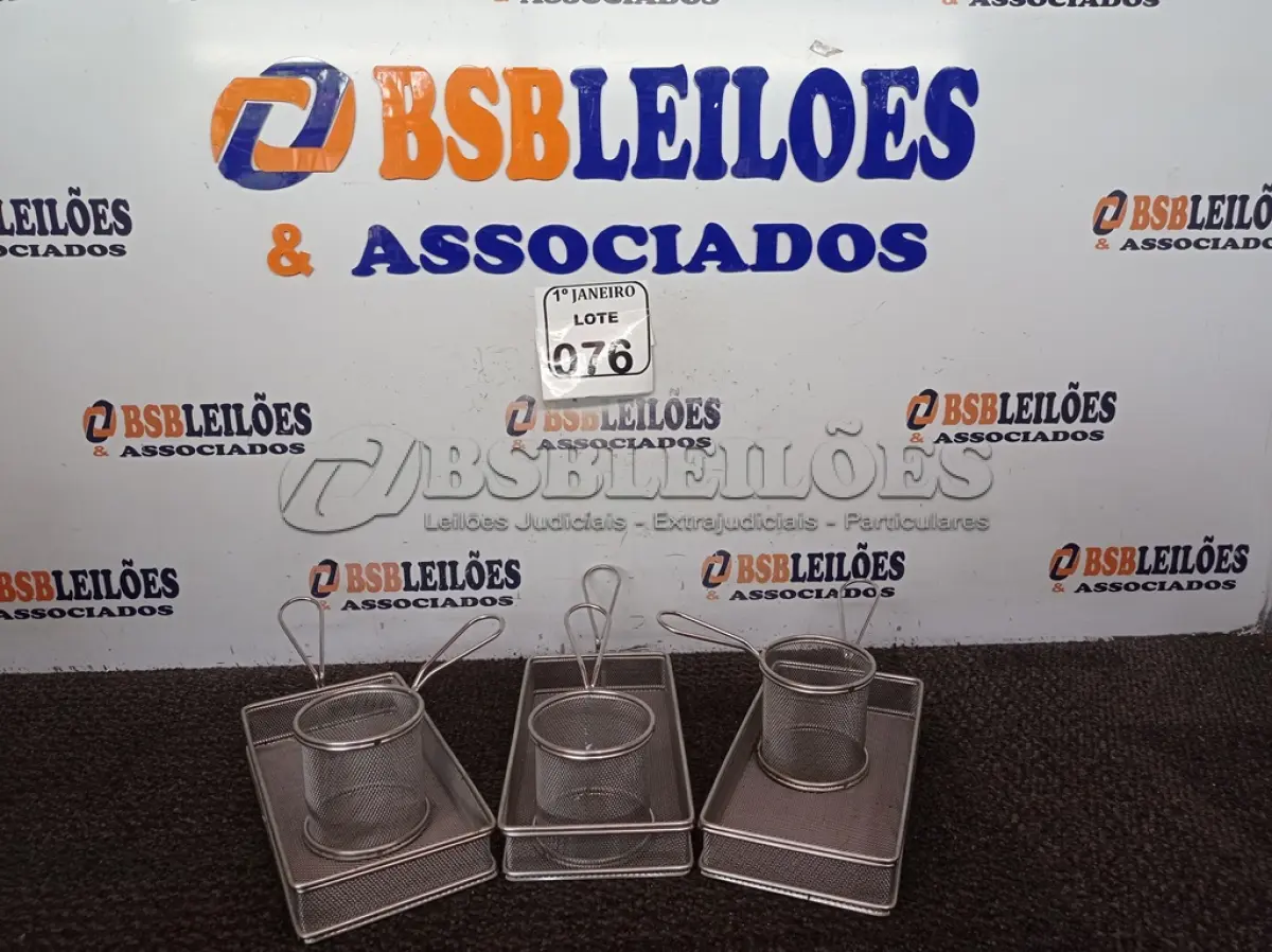 LOTE 076 - 01 KIT DE FRITURA C/06 PEÇAS. (NO ESTADO) ATENÇÃO! FAZER A VISITAÇÃO ANTES DE ARREMATAR, NÃO SABEMOS SE FUNCIONA. LEILÃO NÃO TEM GARANTIA E NEM DEVOLUÇÃO, SUJEITO A POSSÍVEIS AVARIAS VISÍVEIS/OCULTAS E/OU AUSÊNCIA DE COMPONENTES.