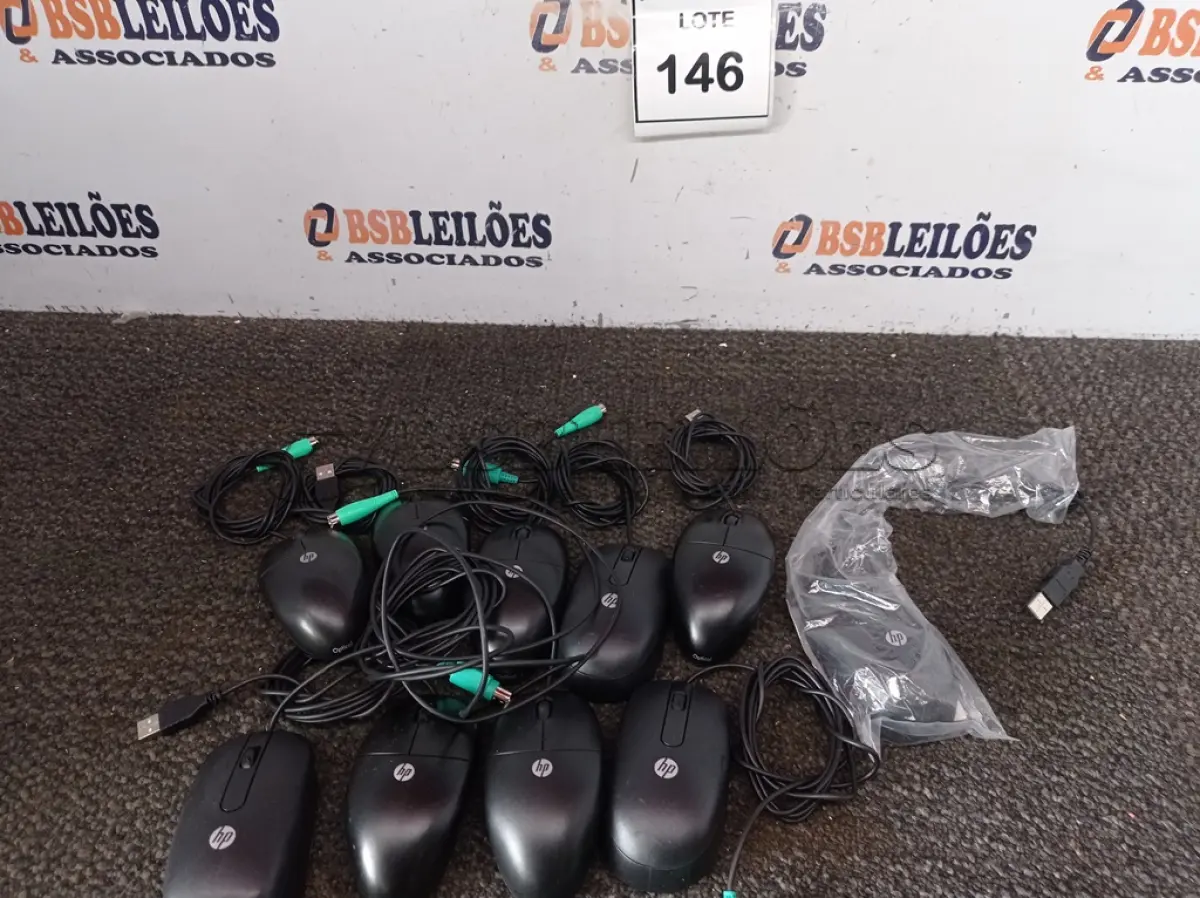 LOTE 146 - 10 MOUSES HP. (NO ESTADO EM QUE SE ENCONTRA. SUJEITO A AVARIAS OCULTAS /VISÍVEIS.)033