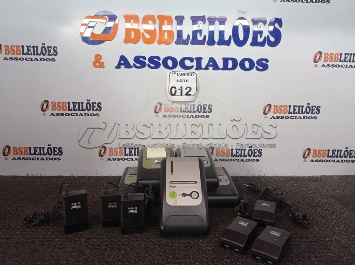 LOTE 012 - 06 ETILÔMETROS MARCA DRAGER C/CARREGADOR. (NO ESTADO) ATENÇÃO! FAZER A VISITAÇÃO ANTES DE ARREMATAR, NÃO SABEMOS SE FUNCIONA. LEILÃO NÃO TEM GARANTIA E NEM DEVOLUÇÃO, SUJEITO A POSSÍVEIS AVARIAS VISÍVEIS/OCULTAS E/OU AUSÊNCIA DE COMPONENTES.