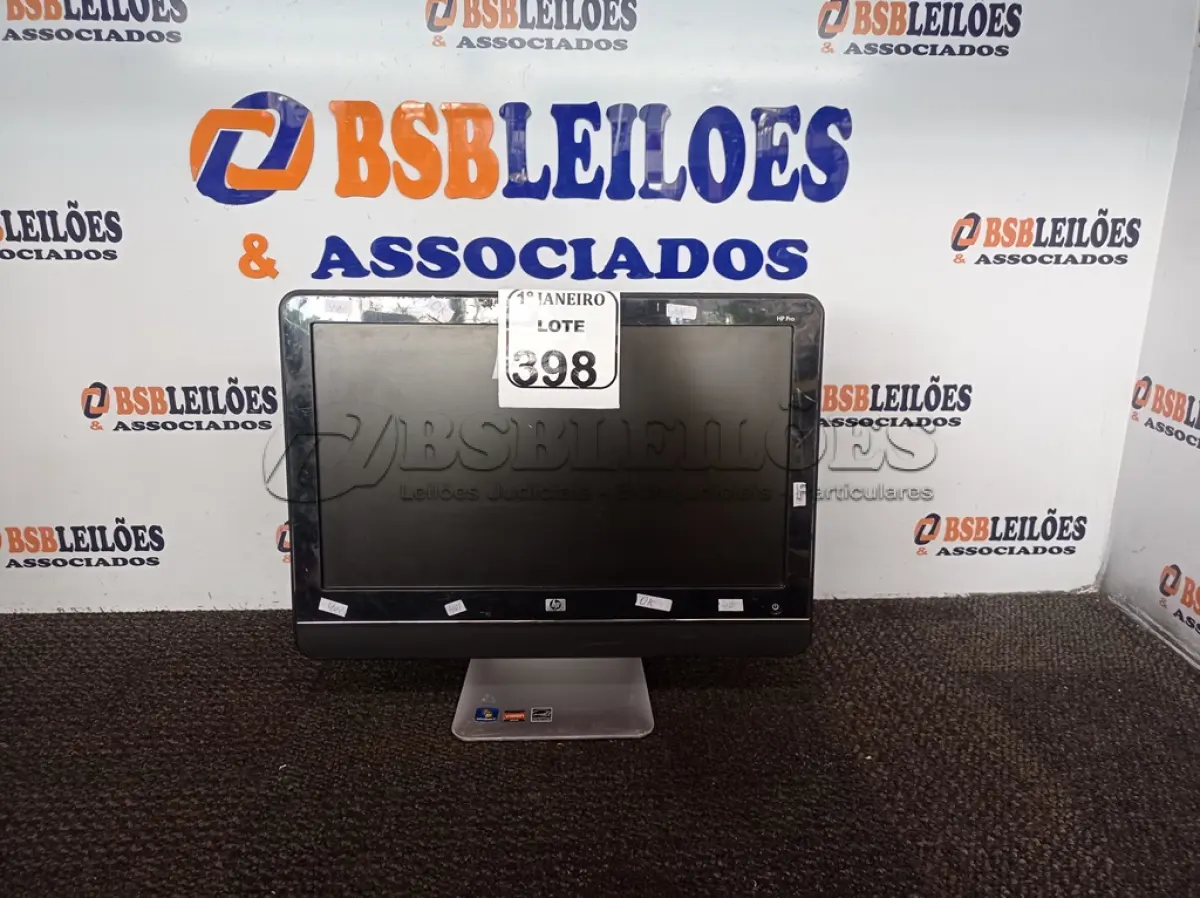 LOTE 398 - 01 ALLL IN ONE MARCA HP S/TECLADO S/MOUSE. (NO ESTADO) ATENÇÃO! FAZER A VISITAÇÃO ANTES DE ARREMATAR, NÃO SABEMOS SE FUNCIONA. LEILÃO NÃO TEM GARANTIA E NEM DEVOLUÇÃO, SUJEITO A POSSÍVEIS AVARIAS VISÍVEIS/OCULTAS E/OU AUSÊNCIA DE COMPONENTES.