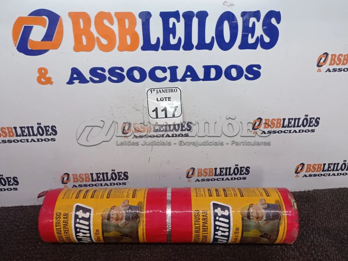 LOTE 117 - 01 ROLO DE FITA ADESIVA MULTIUSO PARA VEDAÇÃO E REPARO 60CMX10M. (NOVO) (NO ESTADO) ATENÇÃO! FAZER A VISITAÇÃO ANTES DE ARREMATAR, NÃO SABEMOS SE FUNCIONA. LEILÃO NÃO TEM GARANTIA E NEM DEVOLUÇÃO, SUJEITO A POSSÍVEIS AVARIAS VISÍVEIS/OCULTAS E/OU AUSÊNCIA DE COMPONENTES.