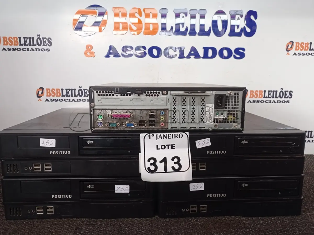 LOTE 313 - 05 CPU’S MARCA POSITIVO P/RETIRADA DE PEÇAS. (NO ESTADO) ATENÇÃO! FAZER A VISITAÇÃO ANTES DE ARREMATAR, NÃO SABEMOS SE FUNCIONA. LEILÃO NÃO TEM GARANTIA E NEM DEVOLUÇÃO, SUJEITO A POSSÍVEIS AVARIAS VISÍVEIS/OCULTAS E/OU AUSÊNCIA DE COMPONENTES.