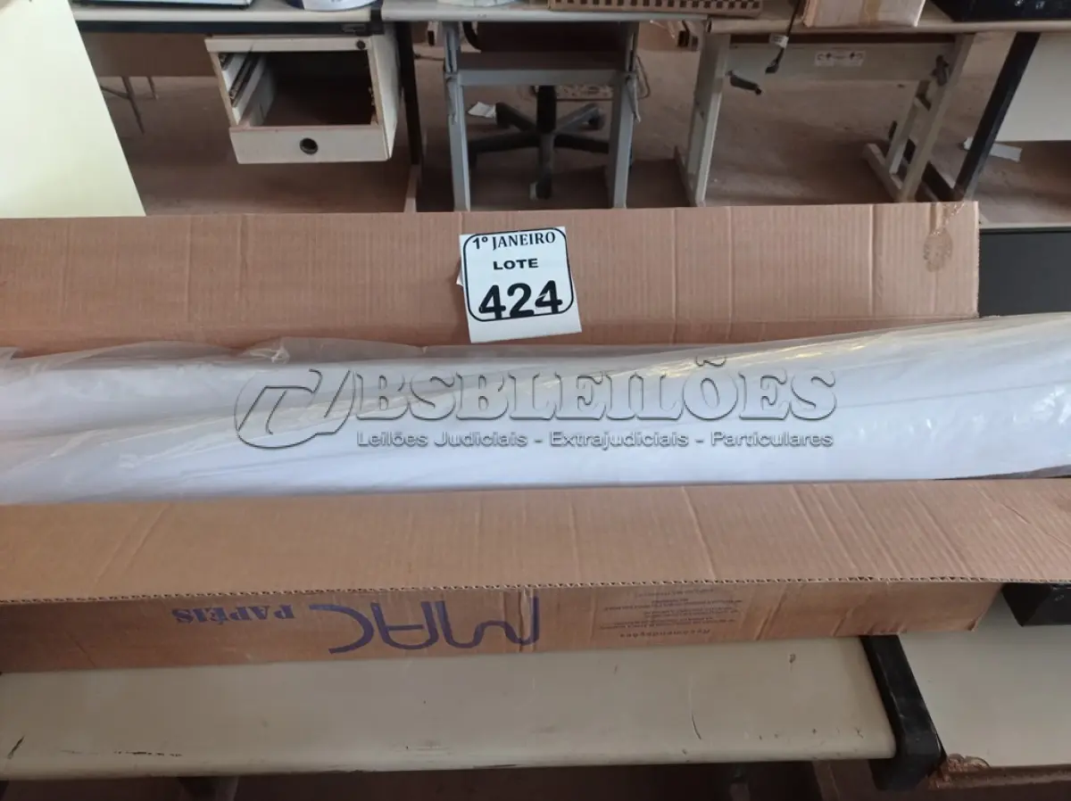 LOTE 424 - 04 ROLOS DE PAPEL P/IMPRESSORA BROTHER. (NO ESTADO) ATENÇÃO! FAZER A VISITAÇÃO ANTES DE ARREMATAR, NÃO SABEMOS SE FUNCIONA. LEILÃO NÃO TEM GARANTIA E NEM DEVOLUÇÃO, SUJEITO A POSSÍVEIS AVARIAS VISÍVEIS/OCULTAS E/OU AUSÊNCIA DE COMPONENTES.