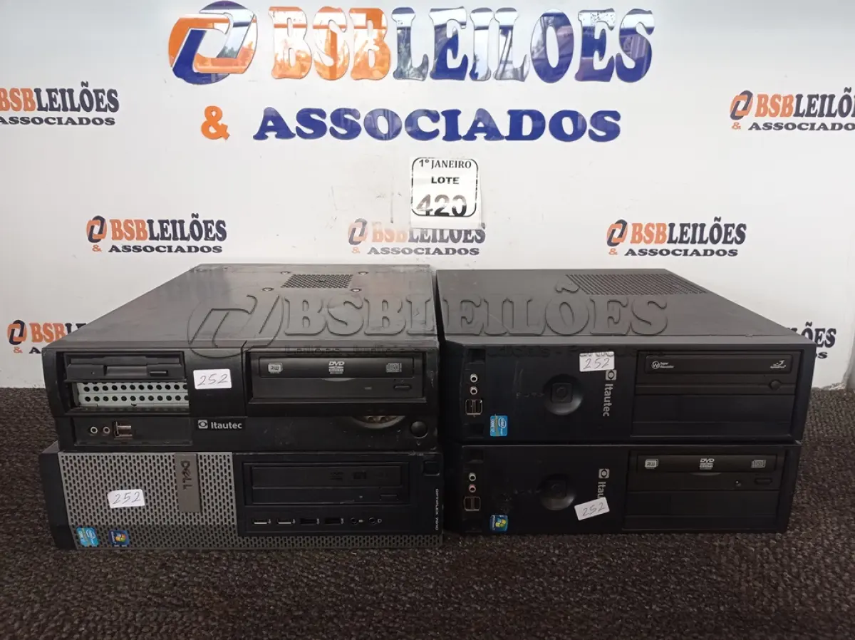LOTE 420 - 04 CPU’S MARCAS E MODELOS DIVERSOS P/RETIRADA DE PEÇAS. (NO ESTADO) ATENÇÃO! FAZER A VISITAÇÃO ANTES DE ARREMATAR, NÃO SABEMOS SE FUNCIONA. LEILÃO NÃO TEM GARANTIA E NEM DEVOLUÇÃO, SUJEITO A POSSÍVEIS AVARIAS VISÍVEIS/OCULTAS E/OU AUSÊNCIA DE COMPONENTES.