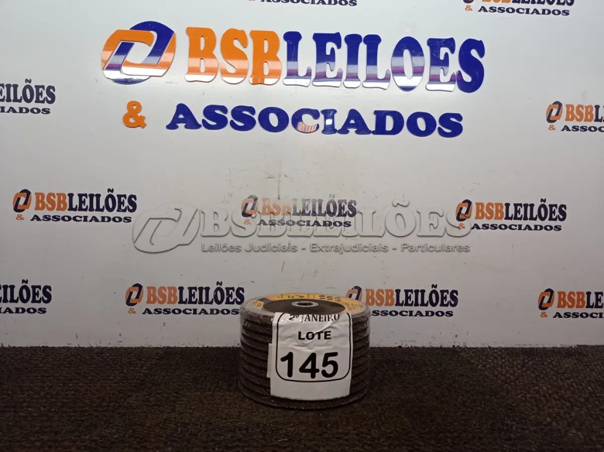 LOTE 145 - 10 DISCOS FLAP 115X22MM ÓXIDO DE ALUMÍNIO MARCA FERTAK (NOVO). (NO ESTADO) ATENÇÃO! FAZER A VISITAÇÃO ANTES DE ARREMATAR, NÃO SABEMOS SE FUNCIONA. LEILÃO NÃO TEM GARANTIA E NEM DEVOLUÇÃO, SUJEITO A POSSÍVEIS AVARIAS VISÍVEIS/OCULTAS E/OU AUSÊNCIA DE COMPONENTES.