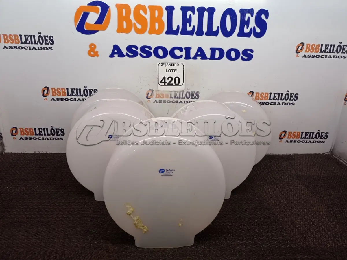 LOTE 420 - 05 DISPENSES P/PAPEL. (NO ESTADO) ATENÇÃO! FAZER A VISITAÇÃO ANTES DE ARREMATAR, NÃO SABEMOS SE FUNCIONA. LEILÃO NÃO TEM GARANTIA E NEM DEVOLUÇÃO, SUJEITO A POSSÍVEIS AVARIAS VISÍVEIS/OCULTAS E/OU AUSÊNCIA DE COMPONENTES.