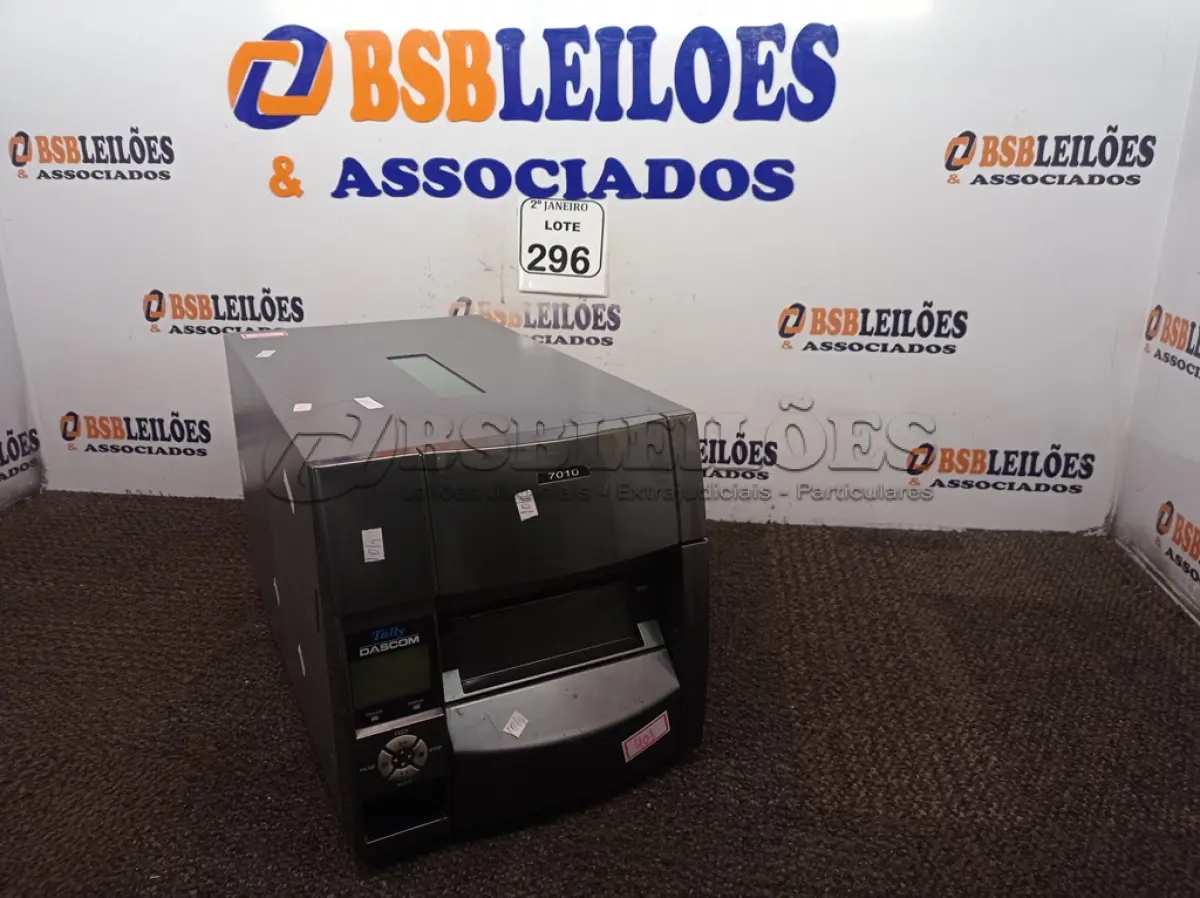 LOTE 296 - 01 IMPRESSORA TÉRMICA PARA ETIQUETAS. (NO ESTADO) ATENÇÃO! FAZER A VISITAÇÃO ANTES DE ARREMATAR, NÃO SABEMOS SE FUNCIONA. LEILÃO NÃO TEM GARANTIA E NEM DEVOLUÇÃO, SUJEITO A POSSÍVEIS AVARIAS VISÍVEIS/OCULTAS E/OU AUSÊNCIA DE COMPONENTES.