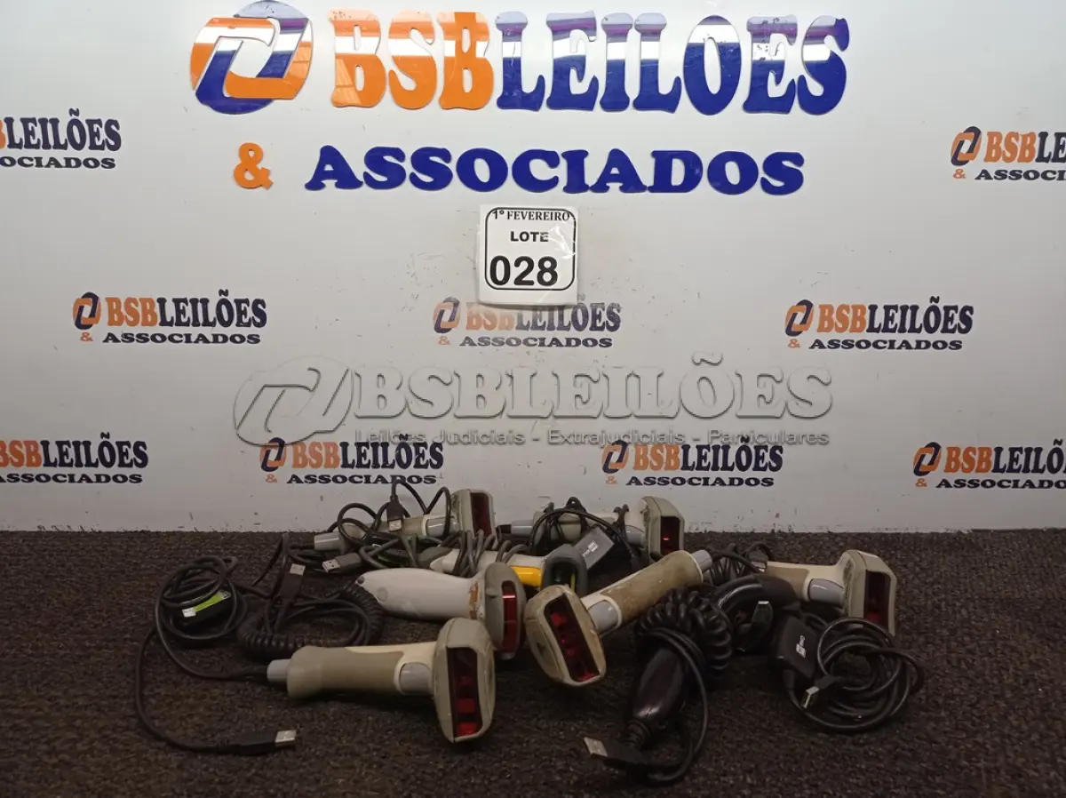 LOTE 028 - 08 LEITORES DE CÓDIGO DE BARRAS. (NO ESTADO) ATENÇÃO! FAZER A VISITAÇÃO ANTES DE ARREMATAR, NÃO SABEMOS SE FUNCIONA. LEILÃO NÃO TEM GARANTIA E NEM DEVOLUÇÃO, SUJEITO A POSSÍVEIS AVARIAS VISÍVEIS/OCULTAS E/OU AUSÊNCIA DE COMPONENTES.