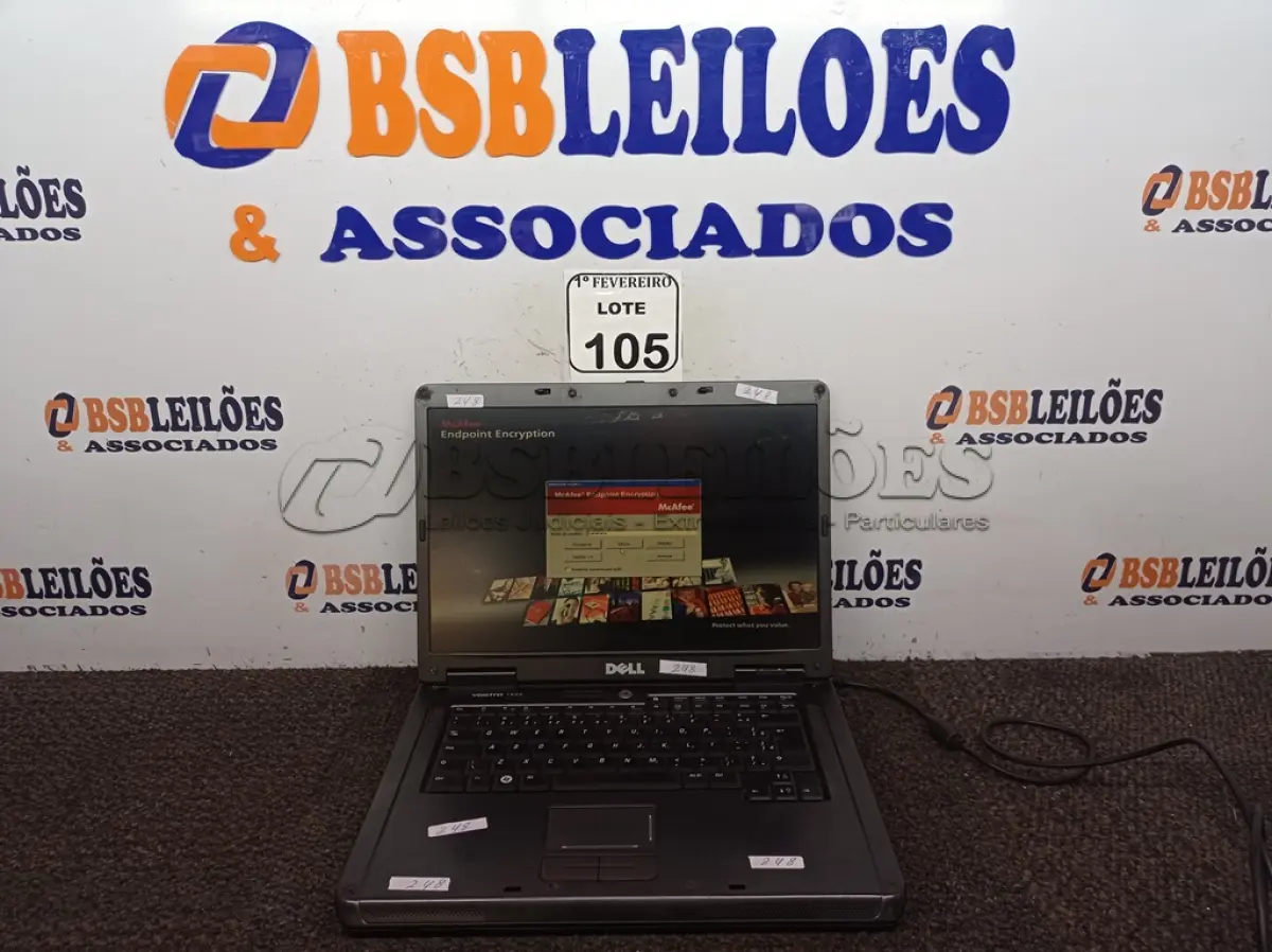 LOTE 105 - 01 NOTEBOOK MARCA DEL MODELO PP23LB SEM FONTE. (NO ESTADO) ATENÇÃO! FAZER A VISITAÇÃO ANTES DE ARREMATAR, NÃO SABEMOS SE FUNCIONA. LEILÃO NÃO TEM GARANTIA E NEM DEVOLUÇÃO, SUJEITO A POSSÍVEIS AVARIAS VISÍVEIS/OCULTAS E/OU AUSÊNCIA DE COMPONENTES.