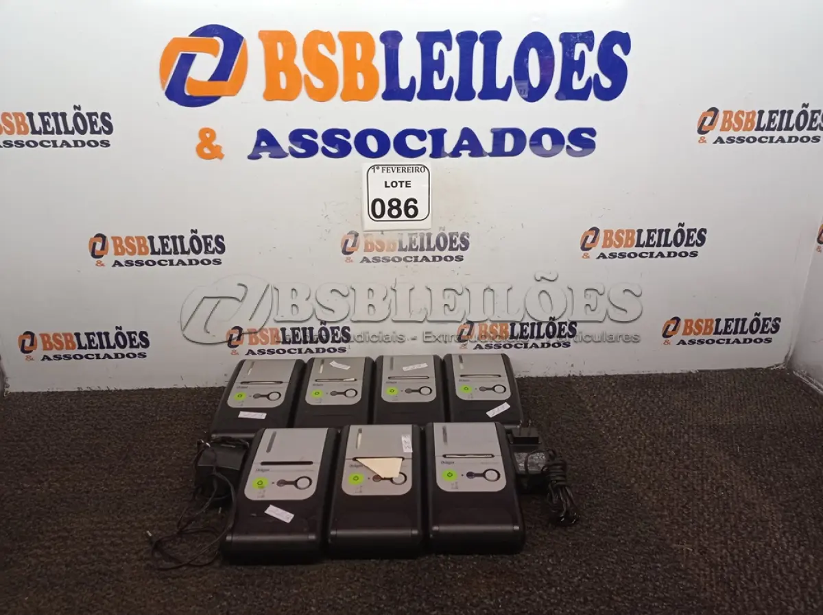 LOTE 086 - 08 IMPRESSORAS DRAGEER COM 02 CARREGADORES. (NO ESTADO) ATENÇÃO! FAZER A VISITAÇÃO ANTES DE ARREMATAR, NÃO SABEMOS SE FUNCIONA. LEILÃO NÃO TEM GARANTIA E NEM DEVOLUÇÃO, SUJEITO A POSSÍVEIS AVARIAS VISÍVEIS/OCULTAS E/OU AUSÊNCIA DE COMPONENTES.