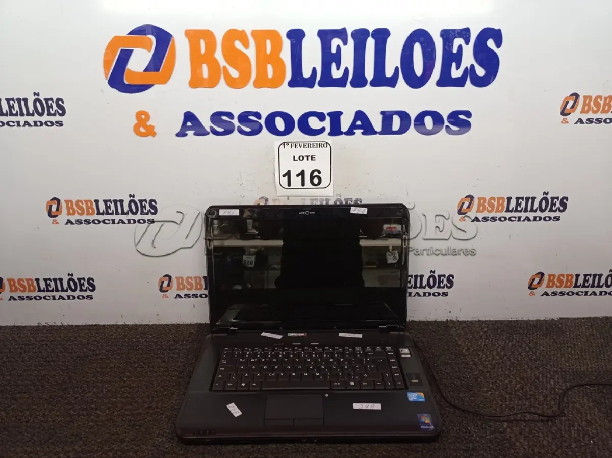 LOTE 116 - 01 NOTEBOOK MARCA DATEN MODELO DT02M5 SEM FONTE. (NO ESTADO) ATENÇÃO! FAZER A VISITAÇÃO ANTES DE ARREMATAR, NÃO SABEMOS SE FUNCIONA. LEILÃO NÃO TEM GARANTIA E NEM DEVOLUÇÃO, SUJEITO A POSSÍVEIS AVARIAS VISÍVEIS/OCULTAS E/OU AUSÊNCIA DE COMPONENTES.