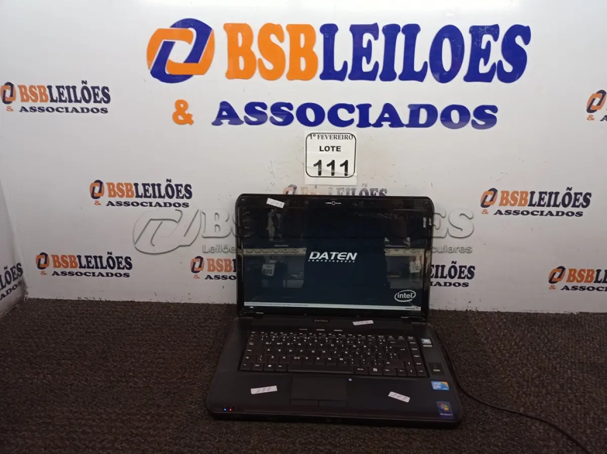 LOTE 111 - 01 NOTEBOOK MARCA DATEN MODELO DT02M5 SEM FONTE. (NO ESTADO) ATENÇÃO! FAZER A VISITAÇÃO ANTES DE ARREMATAR, NÃO SABEMOS SE FUNCIONA. LEILÃO NÃO TEM GARANTIA E NEM DEVOLUÇÃO, SUJEITO A POSSÍVEIS AVARIAS VISÍVEIS/OCULTAS E/OU AUSÊNCIA DE COMPONENTES.