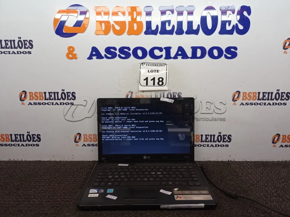 LOTE 118 - 01 NOTEBOOK MARCA LG MODELO LGS43 SEM FONTE. (NO ESTADO) ATENÇÃO! FAZER A VISITAÇÃO ANTES DE ARREMATAR, NÃO SABEMOS SE FUNCIONA. LEILÃO NÃO TEM GARANTIA E NEM DEVOLUÇÃO, SUJEITO A POSSÍVEIS AVARIAS VISÍVEIS/OCULTAS E/OU AUSÊNCIA DE COMPONENTES.