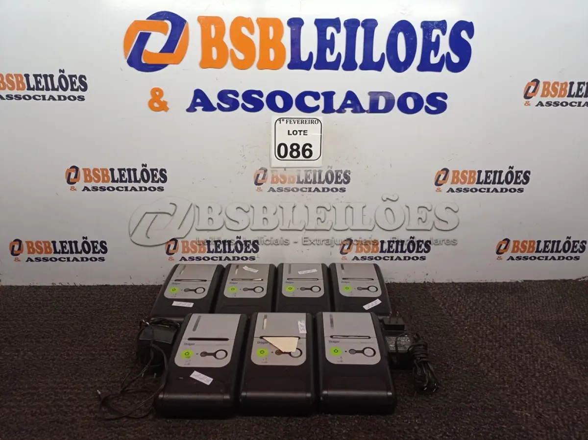 LOTE 086 - 08 IMPRESSORAS DRAGEER COM 02 CARREGADORES. (NO ESTADO) ATENÇÃO! FAZER A VISITAÇÃO ANTES DE ARREMATAR, NÃO SABEMOS SE FUNCIONA. LEILÃO NÃO TEM GARANTIA E NEM DEVOLUÇÃO, SUJEITO A POSSÍVEIS AVARIAS VISÍVEIS/OCULTAS E/OU AUSÊNCIA DE COMPONENTES.