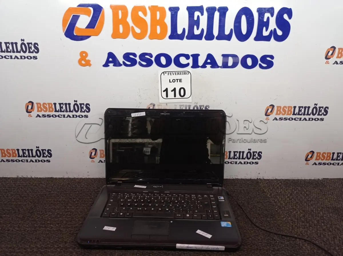 LOTE 110 - 01 NOTEBOOK MARCA DATEN MODELO DT02M5 SEM FONTE.  (NO ESTADO) ATENÇÃO! FAZER A VISITAÇÃO ANTES DE ARREMATAR, NÃO SABEMOS SE FUNCIONA. LEILÃO NÃO TEM GARANTIA E NEM DEVOLUÇÃO, SUJEITO A POSSÍVEIS AVARIAS VISÍVEIS/OCULTAS E/OU AUSÊNCIA DE COMPONENTES.