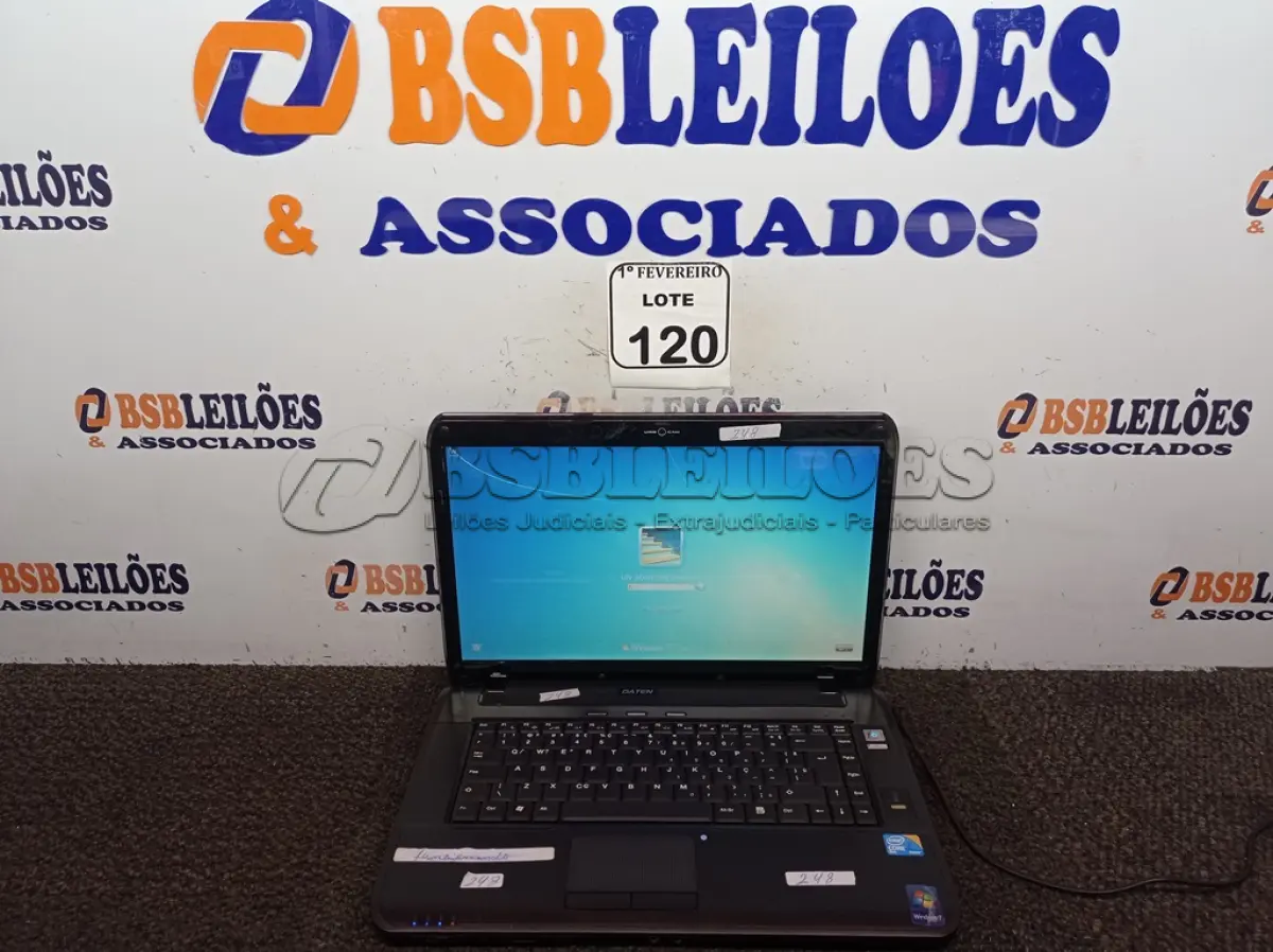 LOTE 120 - 01 NOTEBOOK MARCA DATEN MODELO DT02M5 SEM FONTE. (NO ESTADO) ATENÇÃO! FAZER A VISITAÇÃO ANTES DE ARREMATAR, NÃO SABEMOS SE FUNCIONA. LEILÃO NÃO TEM GARANTIA E NEM DEVOLUÇÃO, SUJEITO A POSSÍVEIS AVARIAS VISÍVEIS/OCULTAS E/OU AUSÊNCIA DE COMPONENTES.